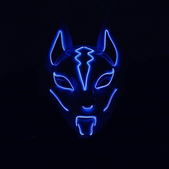 Clubbing Rave Party Light Up Scary LED Mask Costume Cosplay - Picture 1 of 8